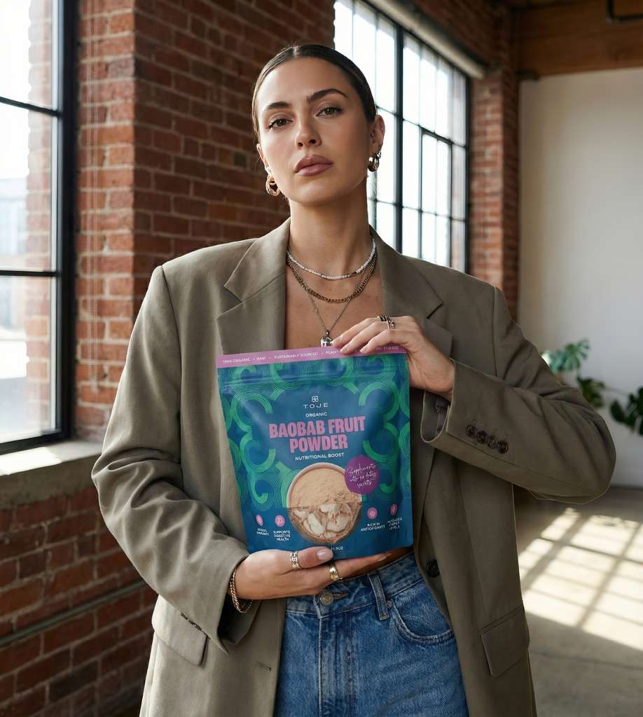 TOJE Organics – 100% Organic Baobab Fruit Powder (11.3 oz)  Raw • Plant-Based • Sustainably Sourced from Senegal